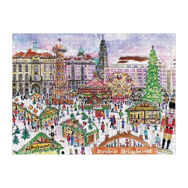 Galison Michael Storrings Christmas Market 1000 Piece Puzzle
