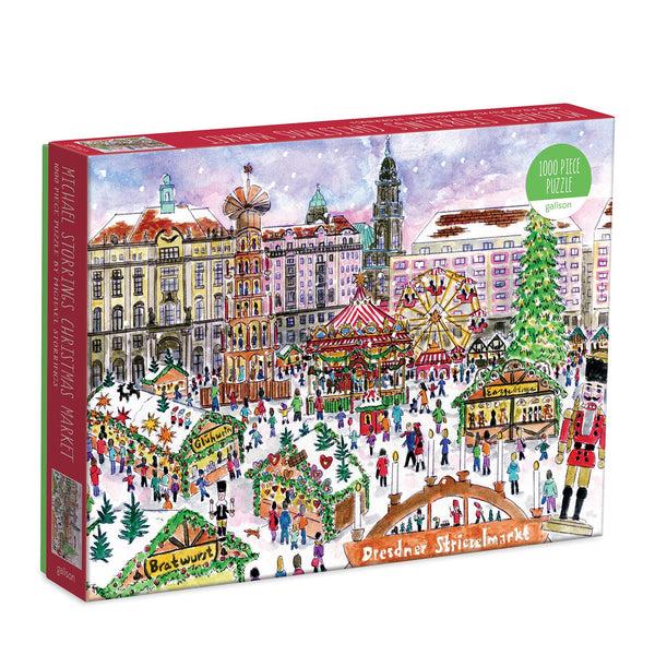 galison Michael Storrings Christmas Market 1000 Piece Puzzle