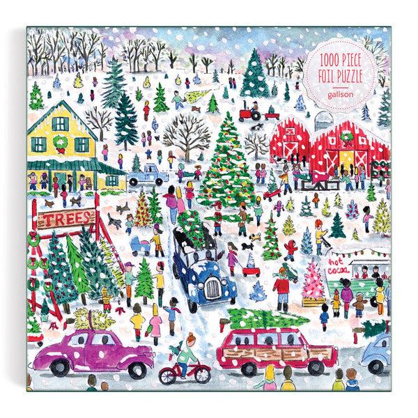 Galison Michael Storrings Christmas Tree Farm 1000 Piece Foil Puzzle