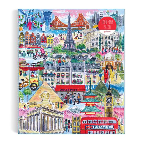 Galison Michael Storrings Cities Around The World 1000 Piece Puzzle