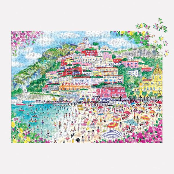 Galison Michael Storrings Coast Of Italy 1000 Piece Puzzle
