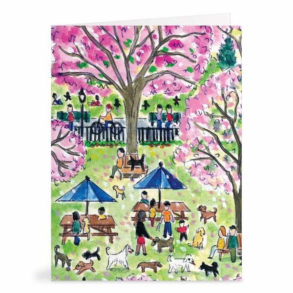 Galison Michael Storrings Dog Park In Four Seasons Greeting Card Assortment
