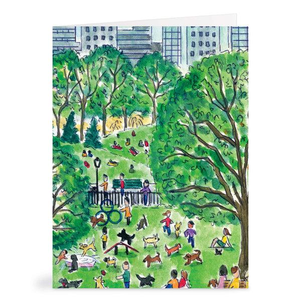 Galison Michael Storrings Dog Park In Four Seasons Greeting Card Assortment