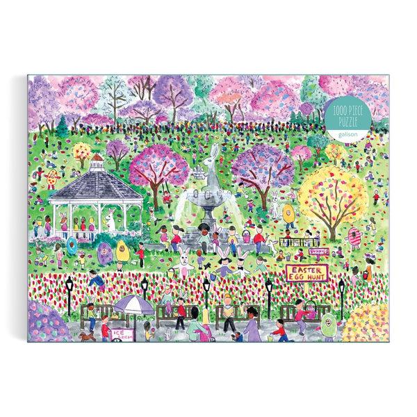 Galison Michael Storrings Easter Egg Hunt 1000 Piece Puzzle