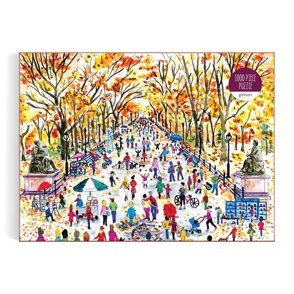 Galison Michael Storrings Fall In Central Park 1000 Piece Puzzle