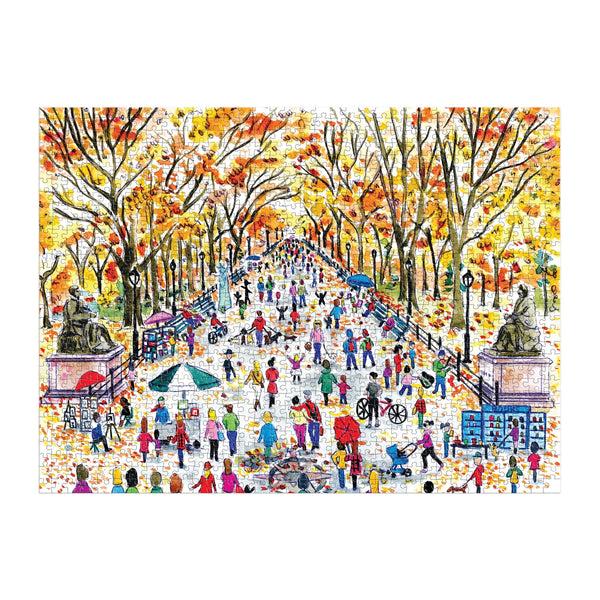 Galison Michael Storrings Fall In Central Park 1000 Piece Puzzle