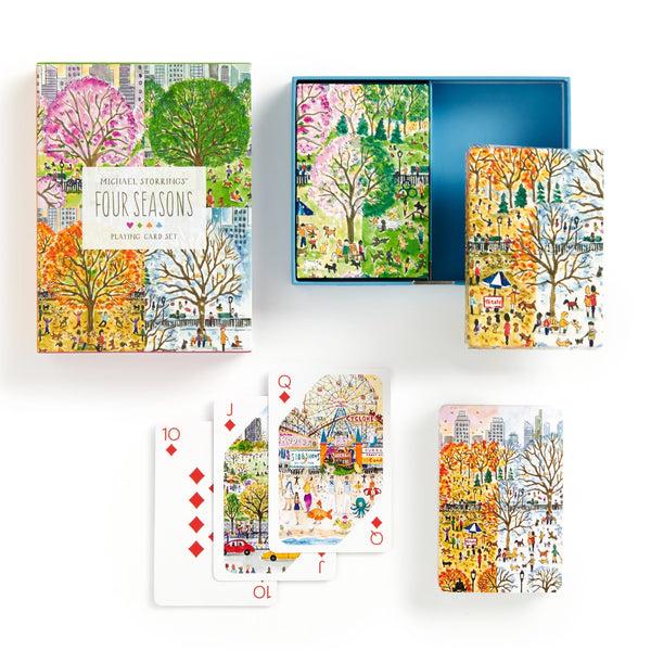 Galison Michael Storrings Four Seasons Playing Card Set