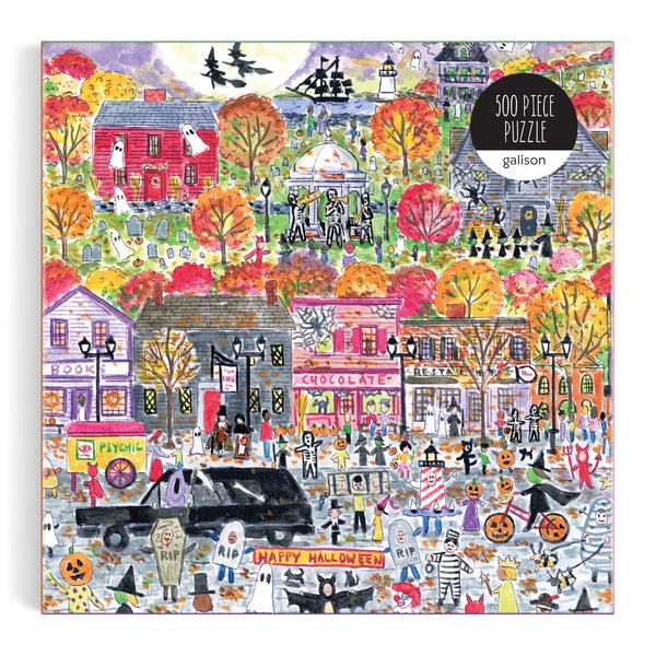 Galison Michael Storrings Halloween Parade 500 Piece Puzzle