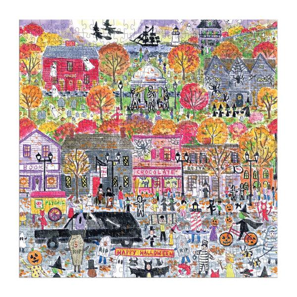 Galison Michael Storrings Halloween Parade 500 Piece Puzzle