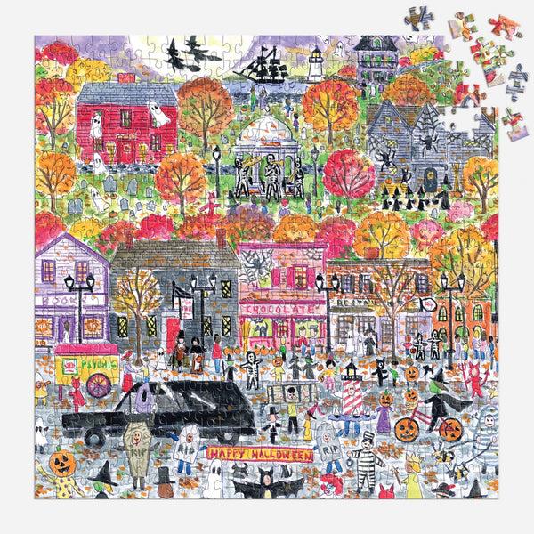 Galison Michael Storrings Halloween Parade 500 Piece Puzzle