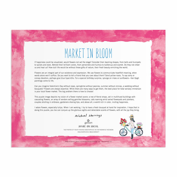 Galison Michael Storrings Market In Bloom 2000 Piece Puzzle