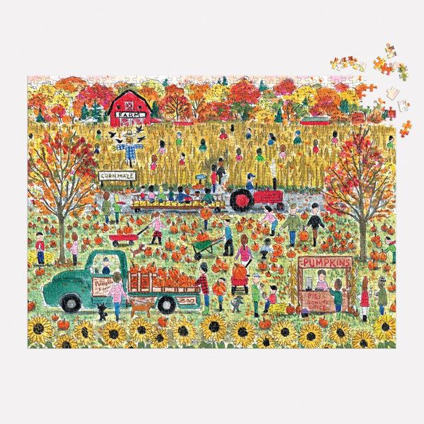 Galison Michael Storrings Pumpkin Patch 1000 Piece Puzzle