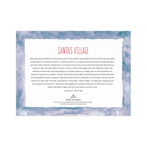 Galison Michael Storrings Santa's Village 1000 Piece Puzzle