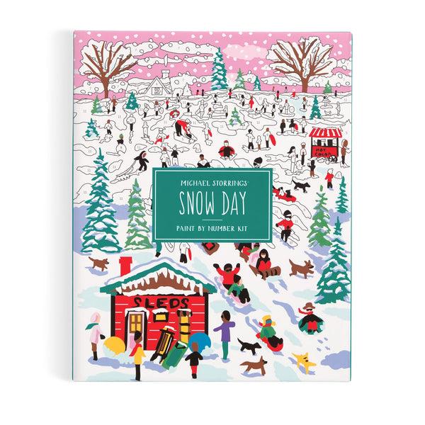 Galison Michael Storrings Snow Day 11x14 Paint By Number Kit