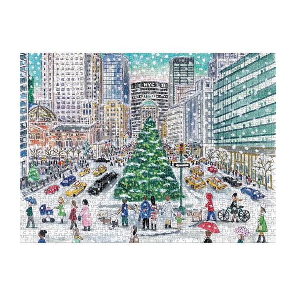 Galison Michael Storrings Snowfall On Park Avenue 1000 Piece Puzzle