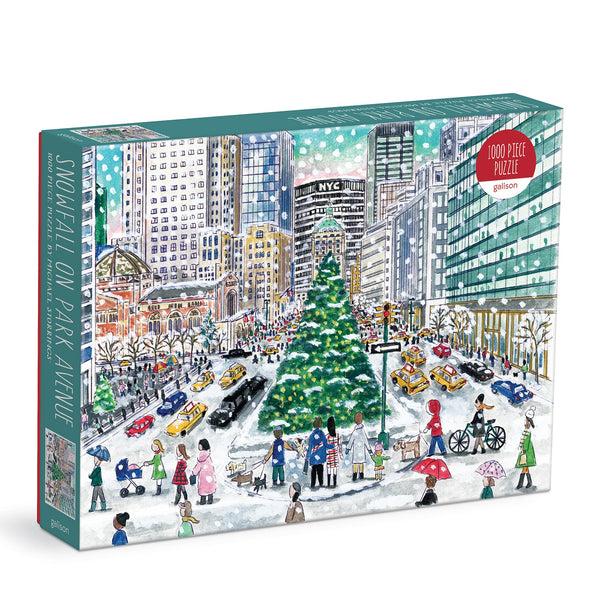 galison Michael Storrings Snowfall on Park Avenue 1000 Piece Puzzle
