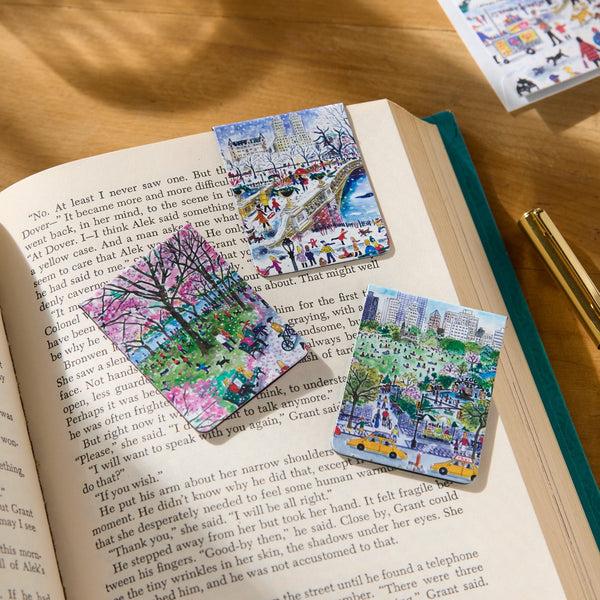 Galison Michael Storrings Walk In The Park Magnetic Bookmarks
