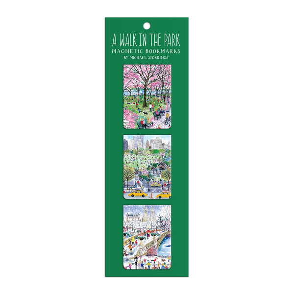 galison Michael Storrings Walk in the Park Magnetic Bookmarks