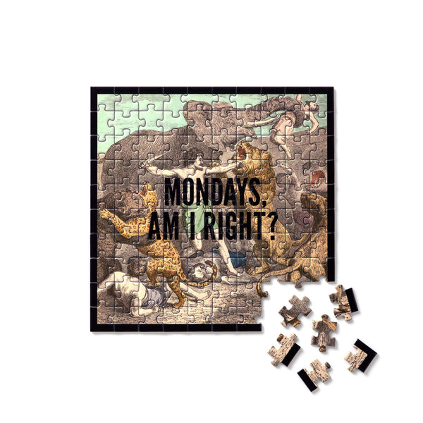 Galison Mondays Am I Right? 100 Piece Mini Shaped Puzzle