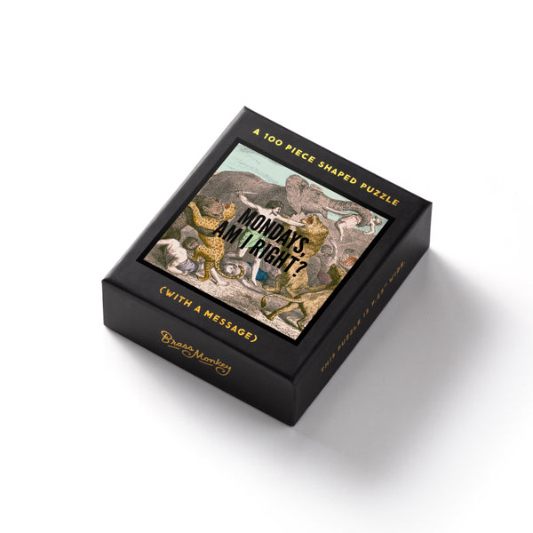 Galison Mondays Am I Right? 100 Piece Mini Shaped Puzzle