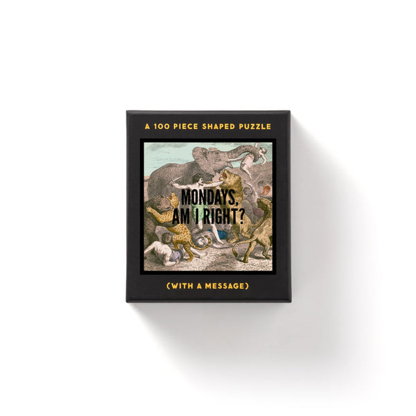 galison Mondays Am I Right? 100 Piece Mini Shaped Puzzle