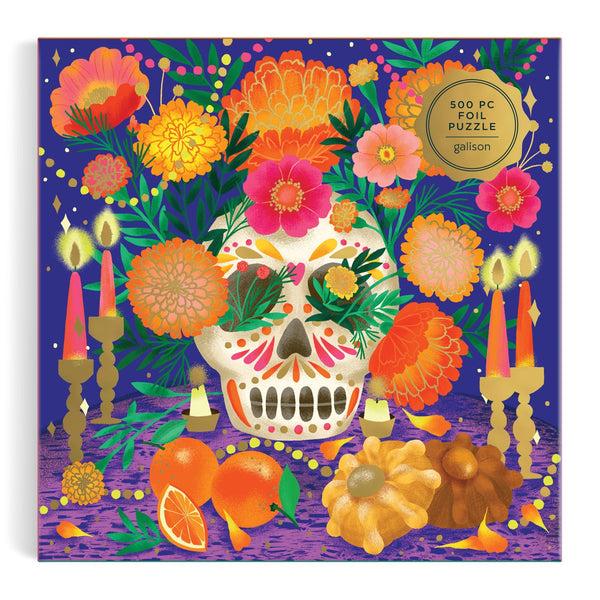 Galison Ofrenda Del Día De Muertos 500 Piece Foil Puzzle