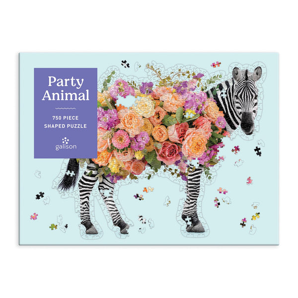 Galison Party Animal 750 Piece Shaped Jigsaw Puzzle