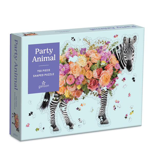 galison Party Animal 750 Piece Shaped Jigsaw Puzzle