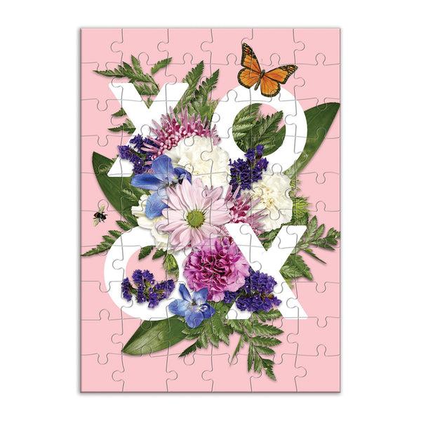 Galison Say It With Flowers XOXO Greeting Card Puzzle