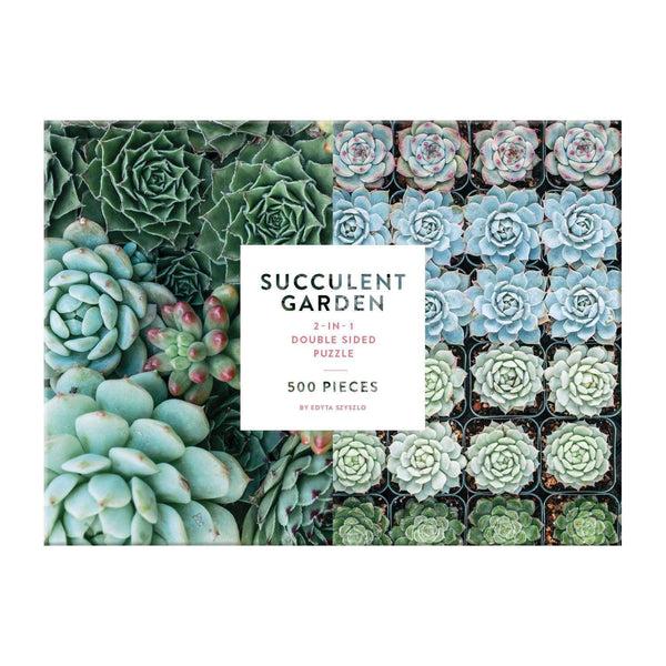 Galison Succulent Garden Double-Sided 500 Piece Jigsaw Puzzle