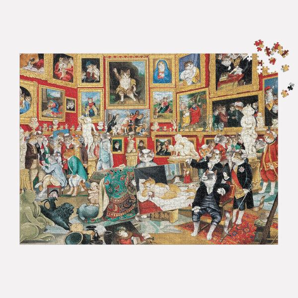 Galison Tribuna Of The Uffizi Meowsterpiece Of Western Art 1500 Piece Jigsaw Puzzle