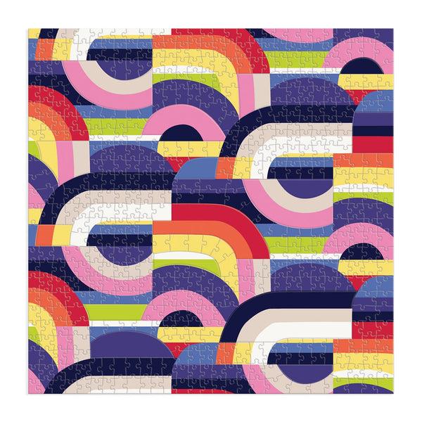 Galison Trina Turk 500 Piece Double Sided Puzzle With Shaped Pieces