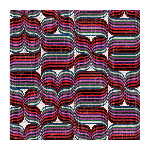 Galison Trina Turk 500 Piece Double Sided Puzzle With Shaped Pieces