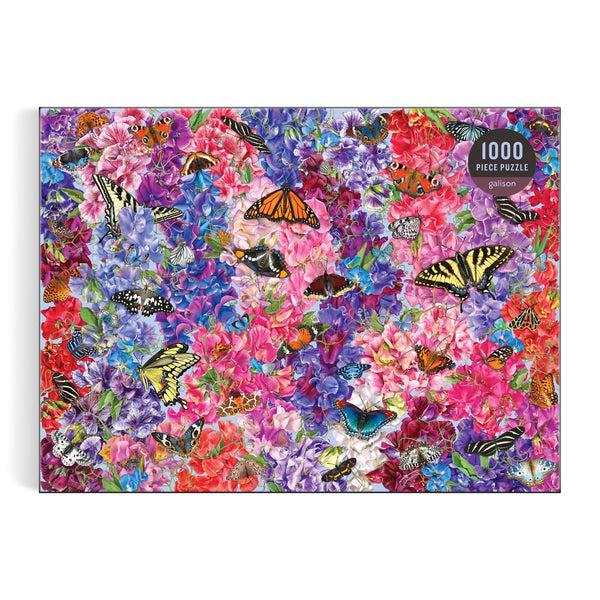 Galison Troy Litten Butterflies In The Sweet Peas 1000 Piece Puzzle
