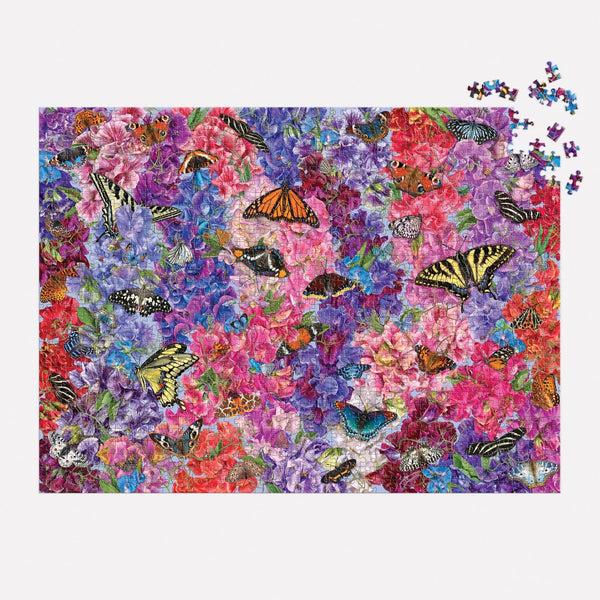 Galison Troy Litten Butterflies In The Sweet Peas 1000 Piece Puzzle