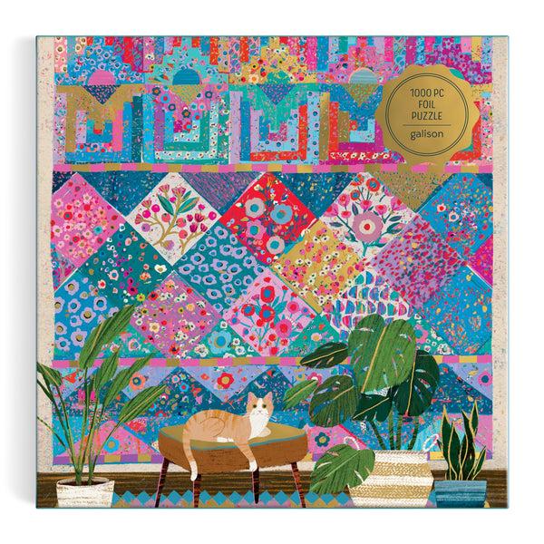 Galison Victoria Ball Quilter's Corner 1000 Piece Foil Puzzle