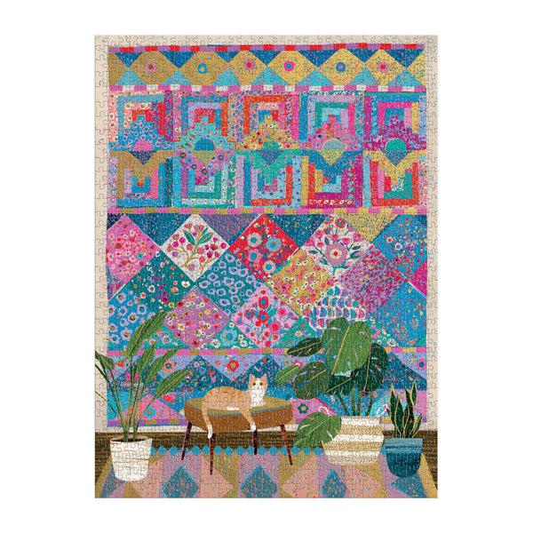 Galison Victoria Ball Quilter's Corner 1000 Piece Foil Puzzle
