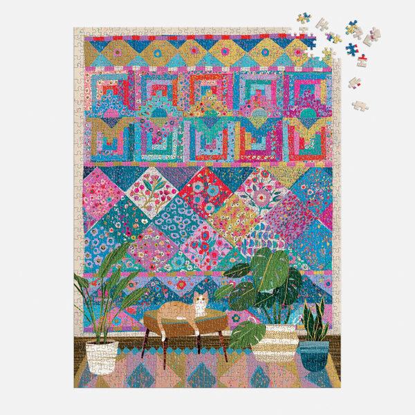 Galison Victoria Ball Quilter's Corner 1000 Piece Foil Puzzle