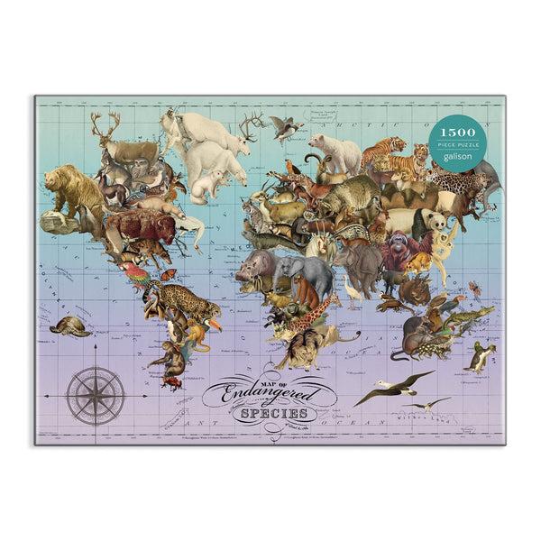 Galison Wendy Gold Endangered Species 1500 Piece Jigsaw Puzzle