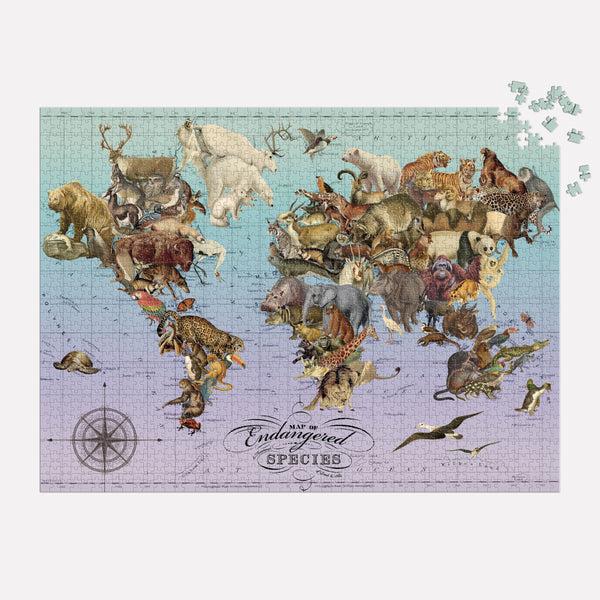 Galison Wendy Gold Endangered Species 1500 Piece Jigsaw Puzzle