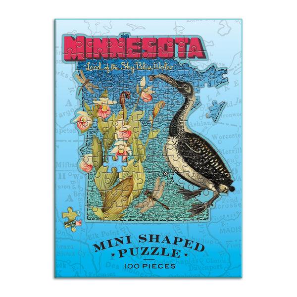 Galison Wendy Gold Minnesota 100 Piece Mini Shaped Jigsaw Puzzle