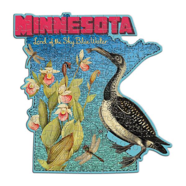 Galison Wendy Gold Minnesota 100 Piece Mini Shaped Jigsaw Puzzle
