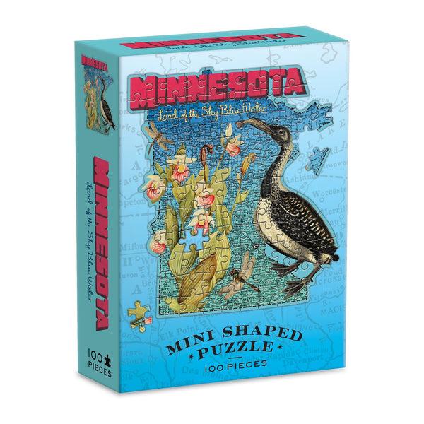 galison Wendy Gold Minnesota 100 Piece Mini Shaped Jigsaw Puzzle