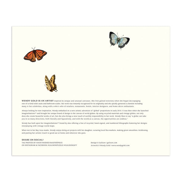 Galison Wendy Gold USA State Flowers 1000 Piece Jigsaw Puzzle