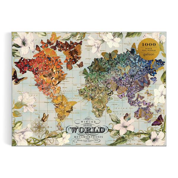 Galison Wendy Gold Winged Metamorphosis 1000 Piece Foil Puzzle