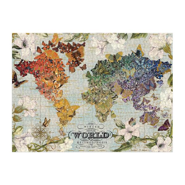Galison Wendy Gold Winged Metamorphosis 1000 Piece Foil Puzzle