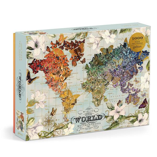 galison Wendy Gold Winged Metamorphosis 1000 Piece Foil Puzzle