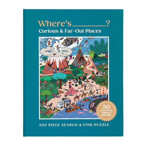 Galison Where's ________? Curious And Far Out Places 500 Piece Search And Find Puzzle