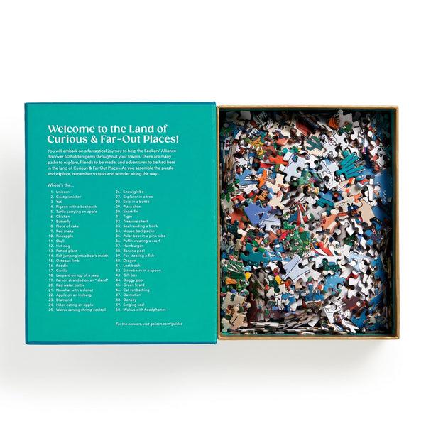 Galison Where's ________? Curious And Far Out Places 500 Piece Search And Find Puzzle