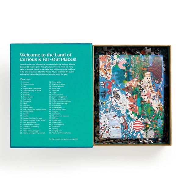 Galison Where's ________? Curious And Far Out Places 500 Piece Search And Find Puzzle